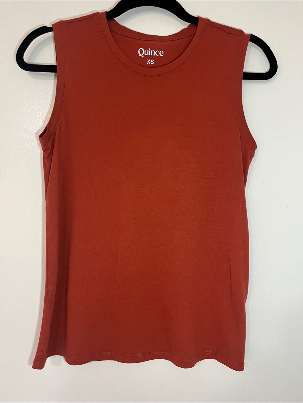 Quince Cotton Modal Muscle Tank in Redwood Brown – Size XS